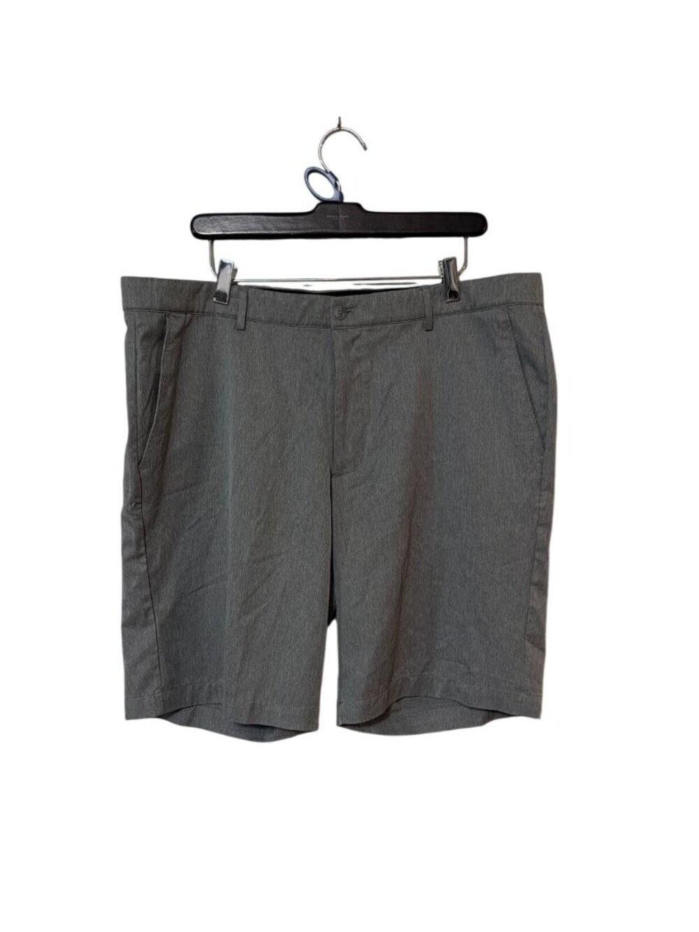 Mens Gray Greg Norman‎  Stretch Golf Shorts Size 38 Polyester Spandex Blend